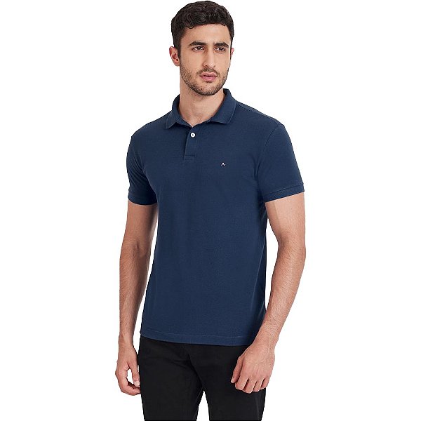 Camisa Polo Aramis Basic Piquet Azul IV23 Masculino