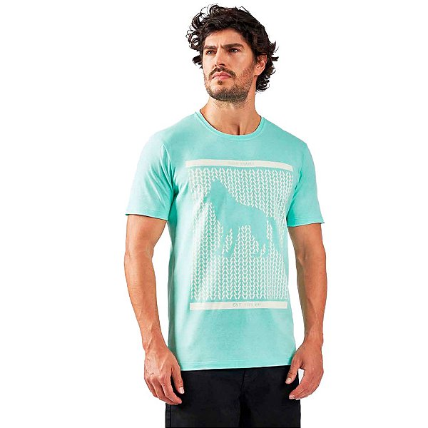 Camiseta Acostamento Wolf Travel IN23 Verde Masculino