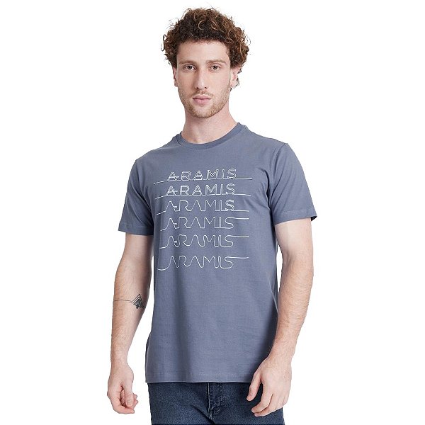 Camiseta Aramis Cursiva IN23 Marinho Masculino