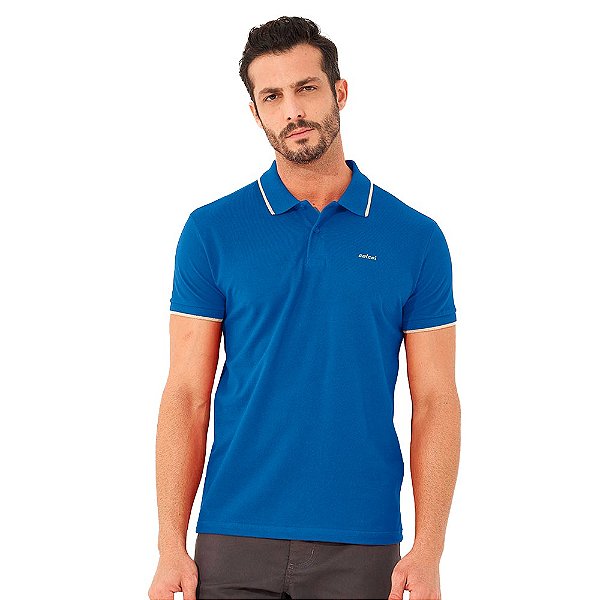 Camisa Polo Colcci Brasil OU23 Azul Masculino