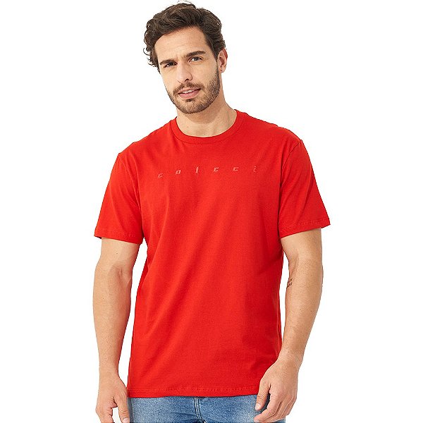 Camiseta Colcci Detail OU23 Vermelho Masculino