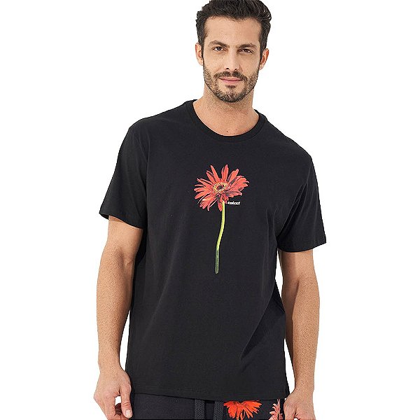 Camiseta Colcci Flower OU23 Preto Masculino