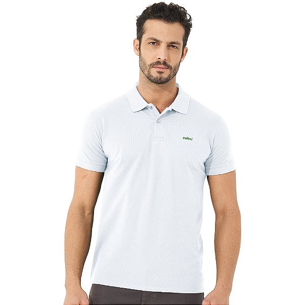 Camisa Polo Colcci Bordado OU23 Branco Masculino