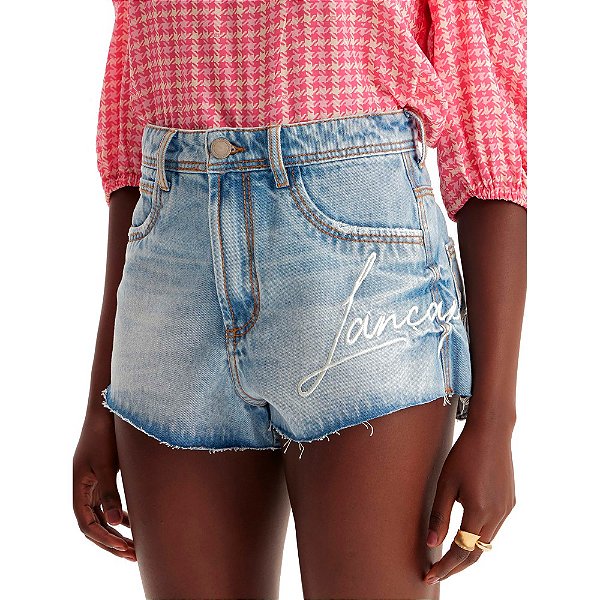 Short Jeans Lança Perfume Comfort High IN23 Azul Feminino