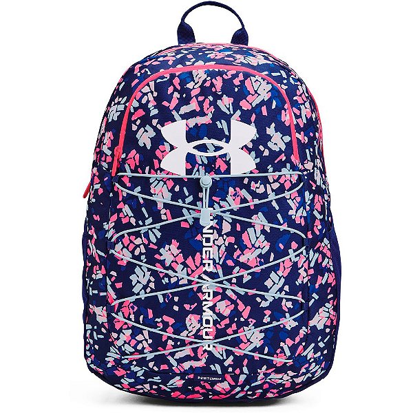 Mochila Under Armour Hustle Sport Azul e Rosa 26 Litros