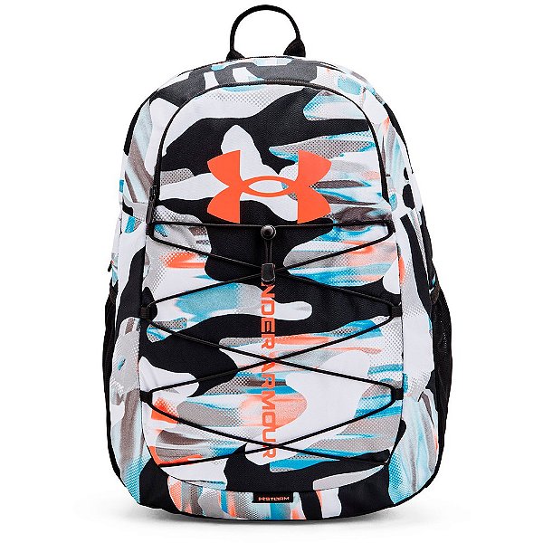 Mochila Under Armour Hustle Sport Preto e Branco 26 Litros