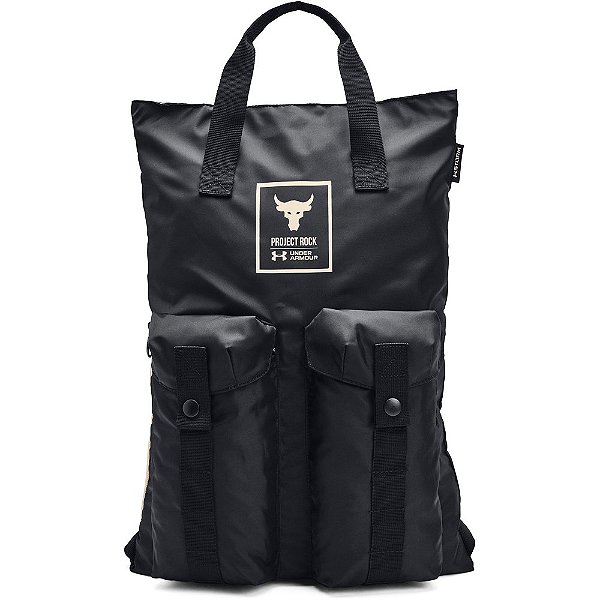 Mochila Under Armour Project Rock Gym Sack Preto 19 Litros