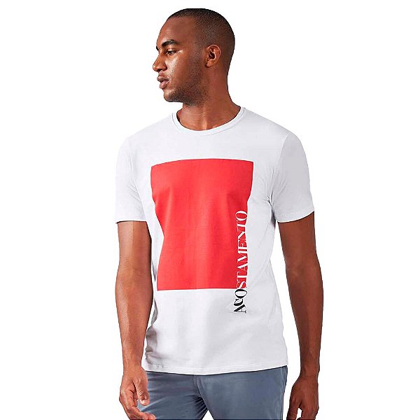 Camiseta Acostamento Red Square IN23 Branco Masculino