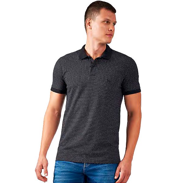 Camisa Polo Acostamento Muscle IN23 Preto Masculino
