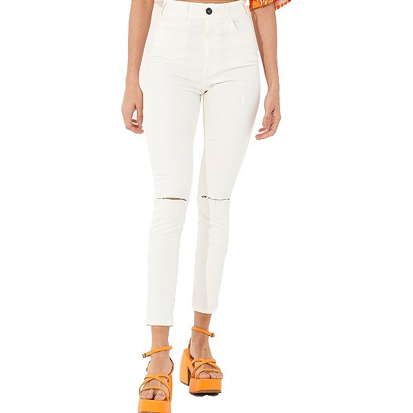 Calça Sarja Colcci Bruna Stretch OU23 Branco Feminino
