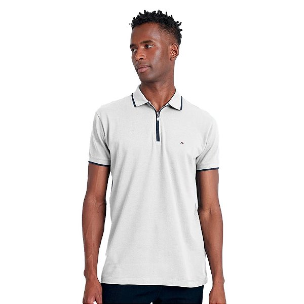 Camisa Polo Aramis Zip IN23 Branco Masculino