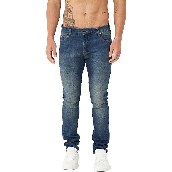 Calça Jeans Colcci Felipe Skinny Fogged OU23 Azul Masculino