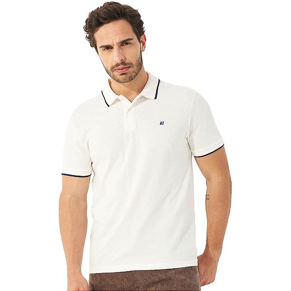 Camisa Polo Colcci Single Line OU23 Off White Masculino