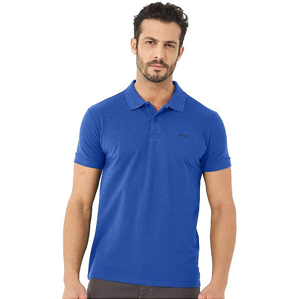 Camisa Polo Colcci Bordado OU23 Azul Masculino