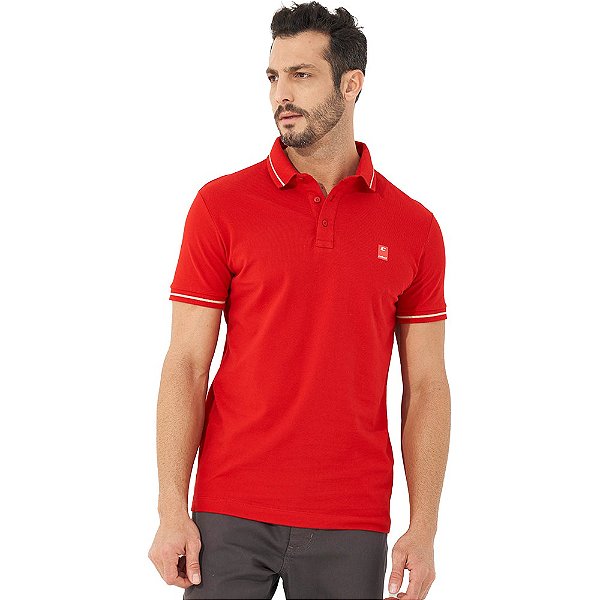 Camisa Polo Colcci Patch OU23 Vermelho Masculino