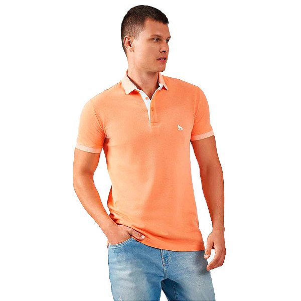 Camisa Polo Acostamento Resort IN23 Laranja Masculino