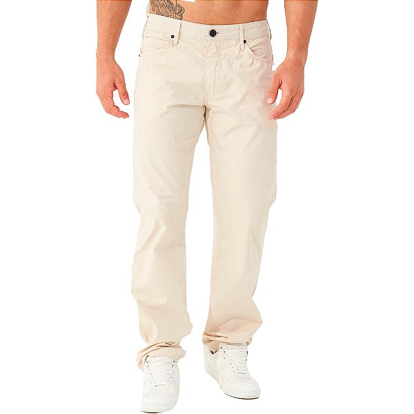 Calça Sarja Colcci Comfort OU23 Bege Masculino