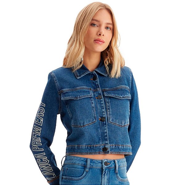 Jaqueta Jeans Easy Lança Perfume Trucker IN23 Azul Feminino