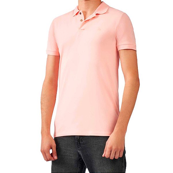 Camisa Polo Acostamento Classic IN23 Rosa Masculino