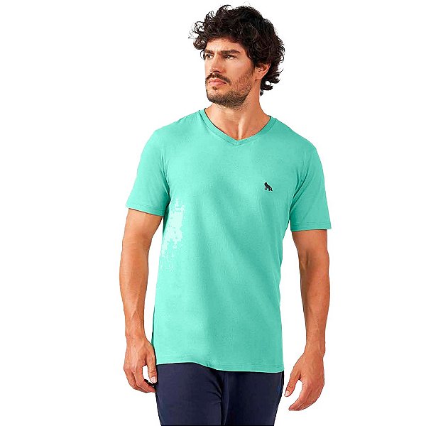 Camiseta Acostamento Gola V IN23 Verde Masculino