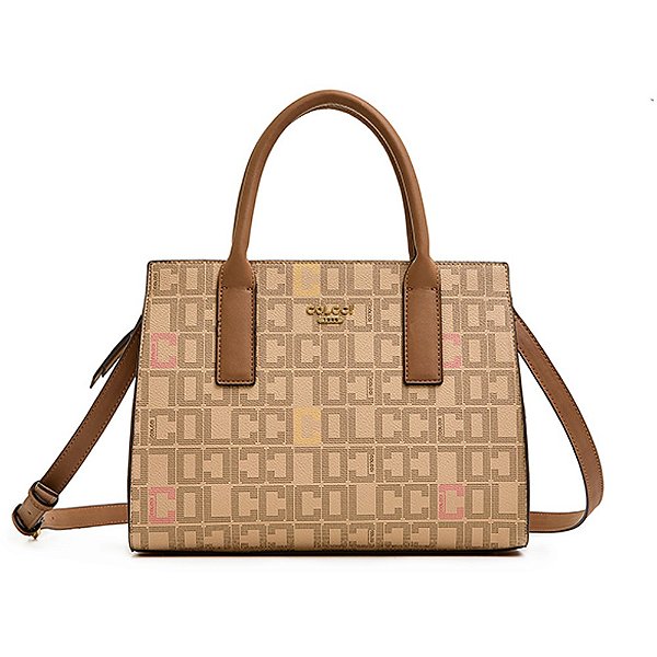 Bolsa Tote Colcci Monograma IN23 Bege Feminino