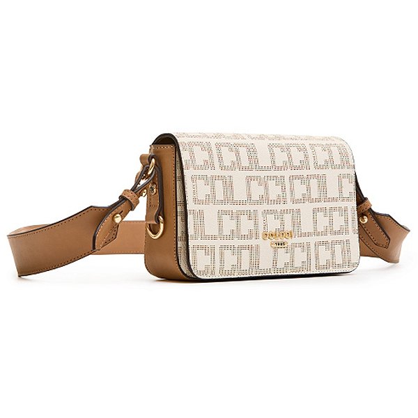 Bolsa Crossbody Colcci Monograma IN23 Off White Feminino