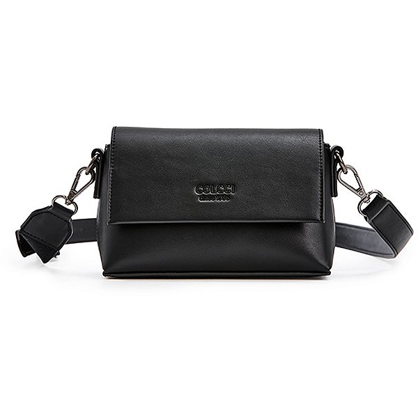 Bolsa Crossbody Colcci Logo Stripe IN23 Preto Feminino