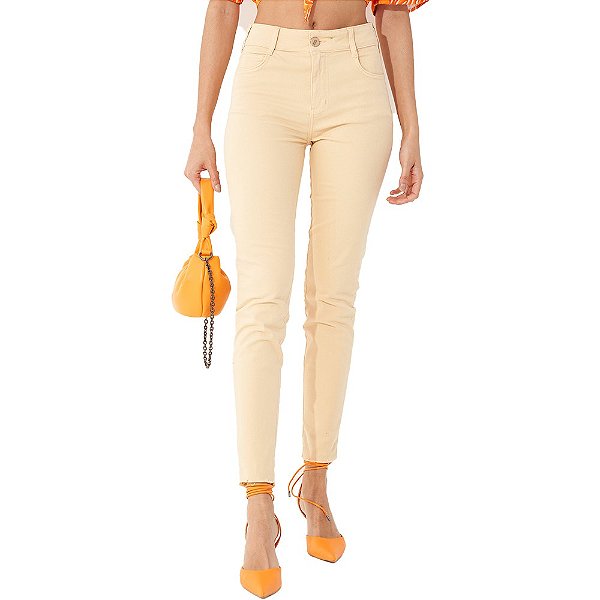 Calça Sarja Colcci Kim OU23 Bege Feminino