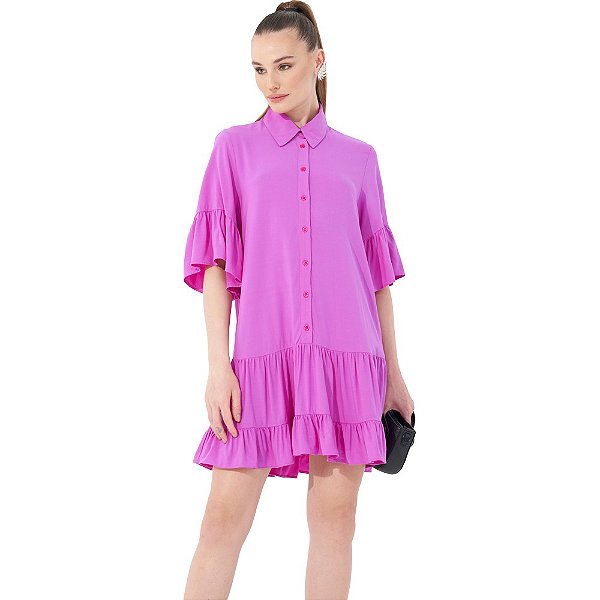 Vestido Colcci Comfort OU23 Lilás Feminino