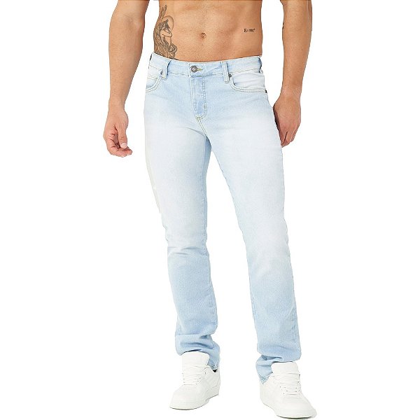 Calça Jeans Colcci Alex Slim OU23 Azul Claro Masculino