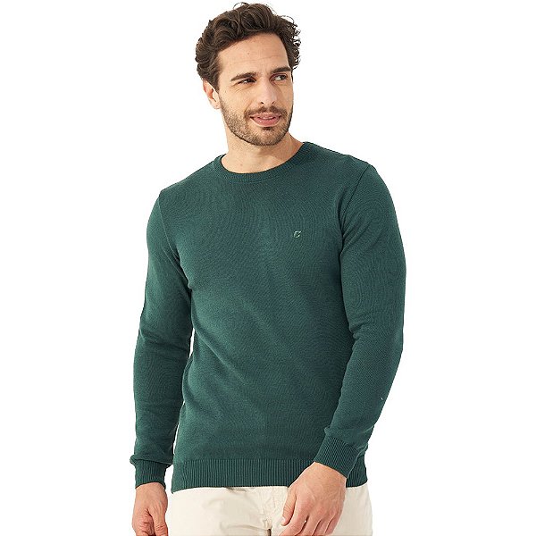 Suéter Tricô Colcci Logo OU23 Verde Masculino