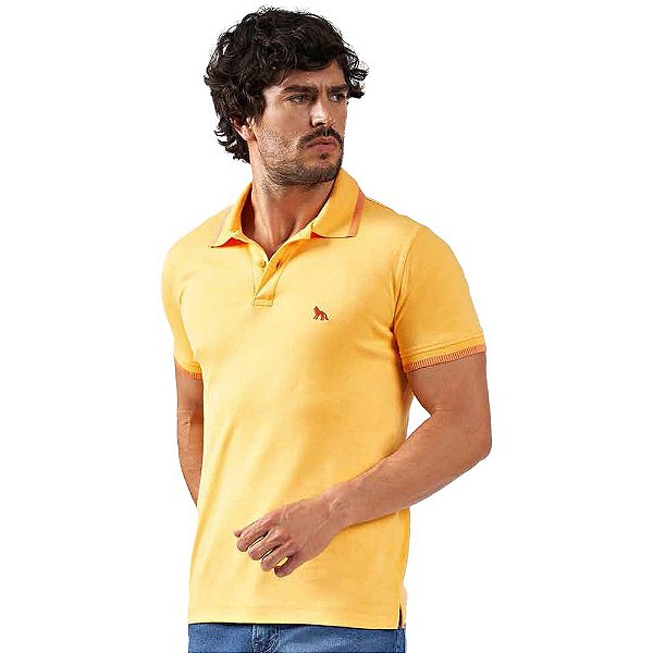 Camisa Polo Acostamento Malhão O23 Amarelo Masculino