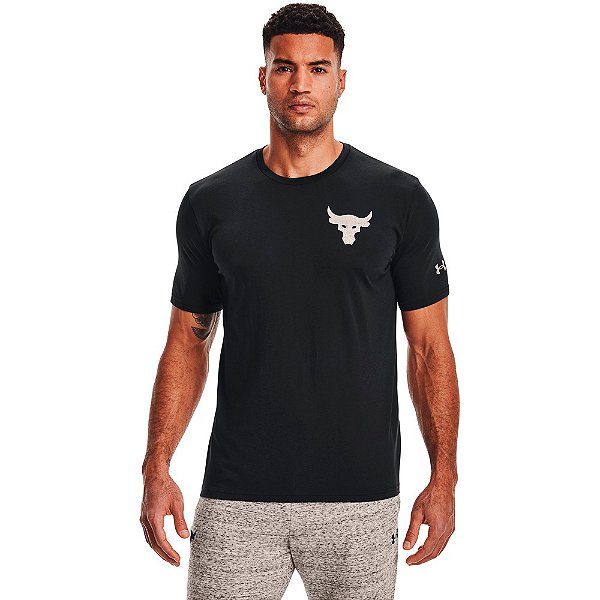 Camiseta Under Armour Project Rock Rents Preto Masculino