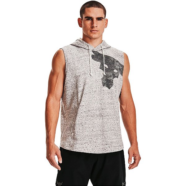 Moletom Under Armour Project Rock Terry 2 Cinza Masculino