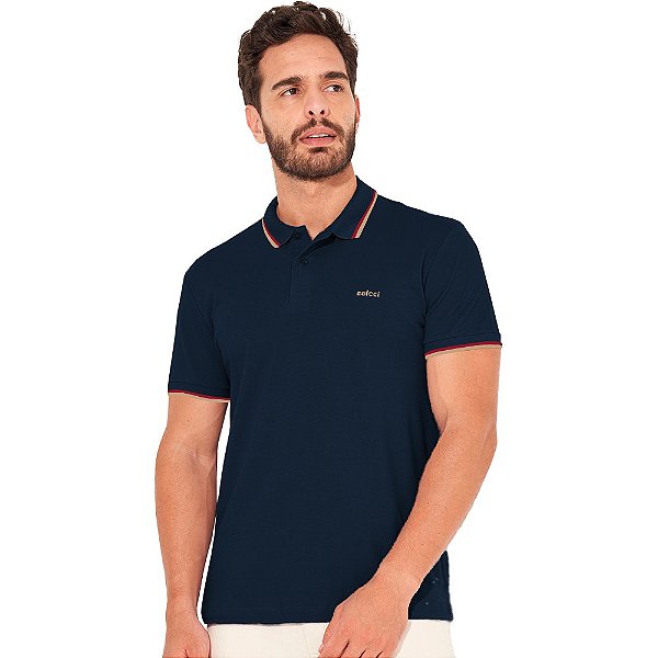 Camisa Polo Colcci Basic Line IN23 Marinho Masculino
