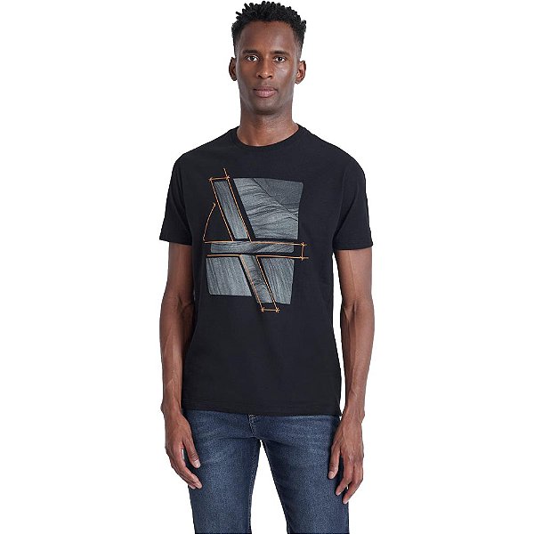 Camiseta Aramis Corrosão IN23 Preto Masculino