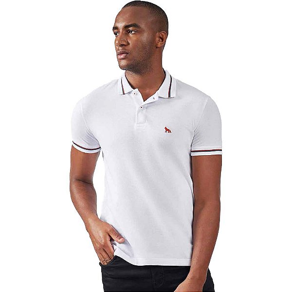 Camisa Polo Acostamento Dual Line O23 Branco Masculino