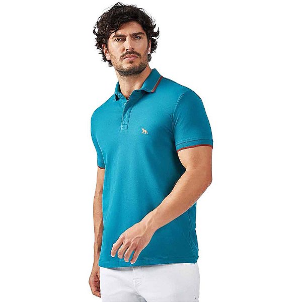Camisa Polo Acostamento Elasto Desing O23 Verde Masculino