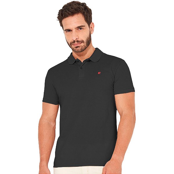 Camisa Polo Colcci Logo IN23 Cinza Masculino