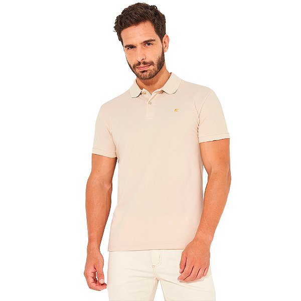 Camisa Polo Colcci Logo IN23 Bege Masculino