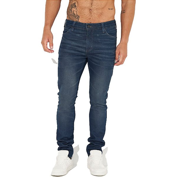 Calça Jeans Colcci Felipe Skinny Logo IN23 Azul Masculino