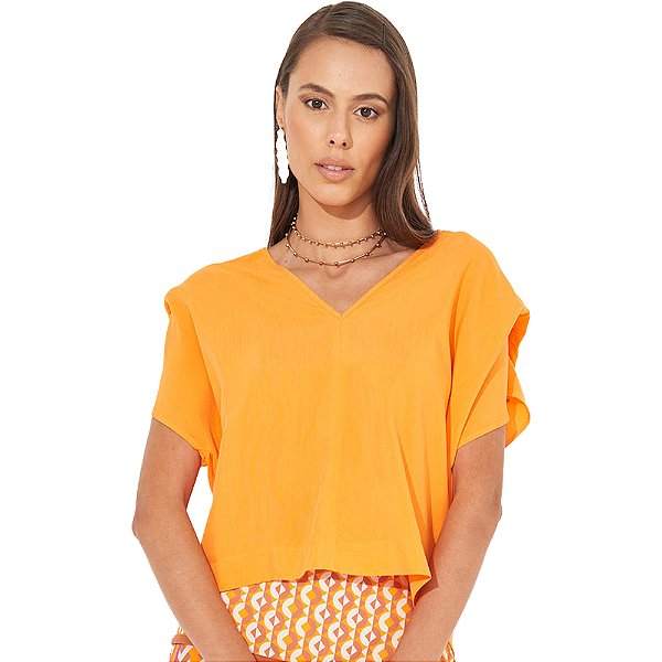 Blusa Colcci Comfort IN23 Laranja Feminino