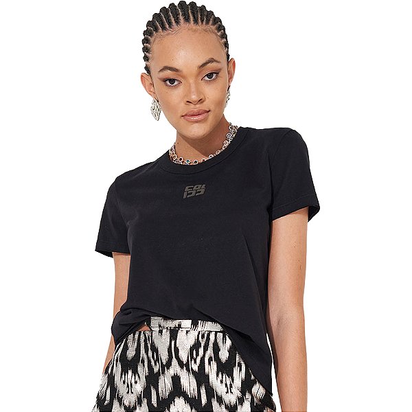 Camiseta Colcci Comfort IN23 Preto Feminino