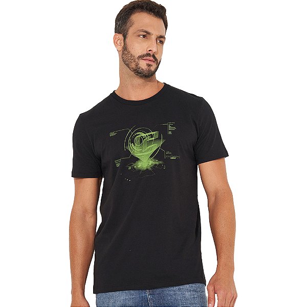 Camiseta Colcci Slim IN23 Preto Masculino