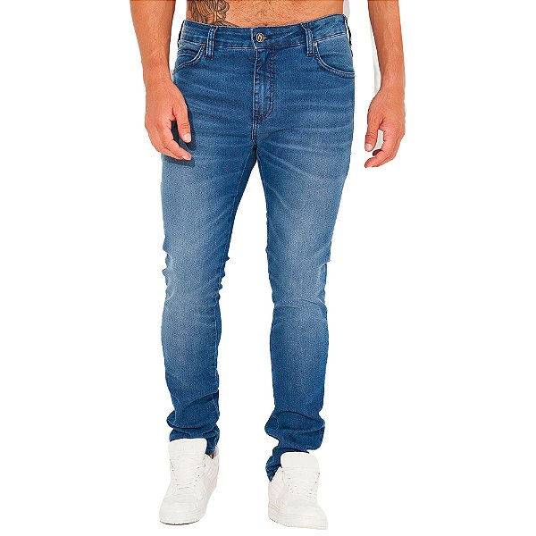 Calça Jeans Colcci Felipe Skinny Stain IN23 Azul Masculino