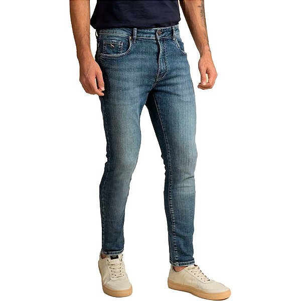 Calça Jeans Acostamento Classic Skinny V23 Azul Masculino