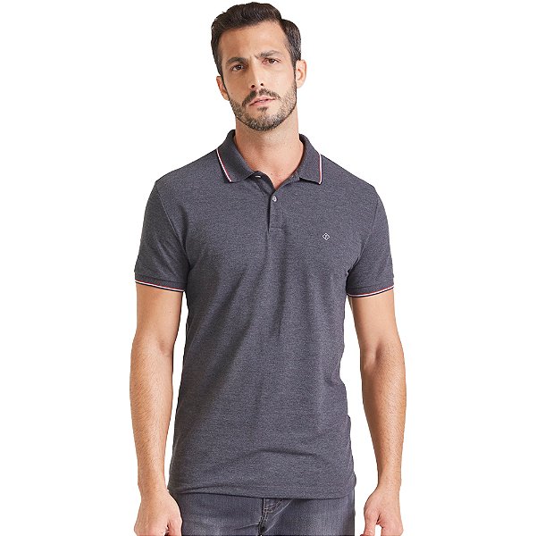 Camisa Polo Forum Muscle IN23 Grafite Masculino