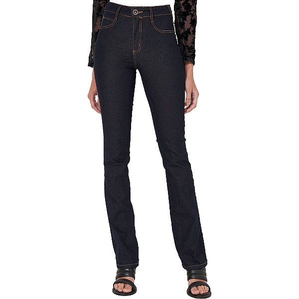 Calça Jeans Colcci Bia Reta IN23 Azul Escuro Feminino