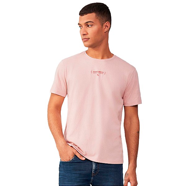 Camiseta Acostamento Instinct Wolf IN23 Rosa Masculino