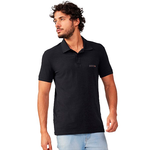 Camisa Polo Acostamento Classic Basic IN23 Preto Masculino